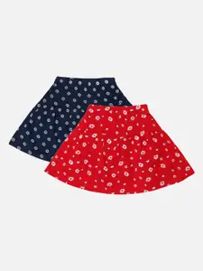 Bodycare Kids Infant Girls Pack Of 2 Printed A-Line Knee Length Skirts