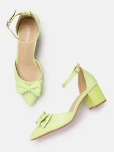 Allen Solly Women Block Heeled Pumps with Bows