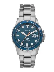 Fossil Blue Dive Men Embellished Stainless Steel Analogue Watch FS6050