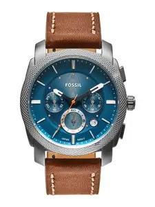 Fossil Men Dial & Leather Straps Round Analogue Watch FS6059