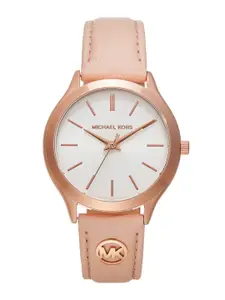 Michael Kors Women Dial & Leather Straps Analogue Watch MK7467