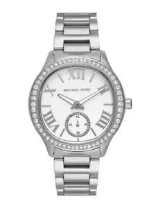 Michael Kors Women Embellished Dial & Bracelet Style Straps Analogue Watch MK4807
