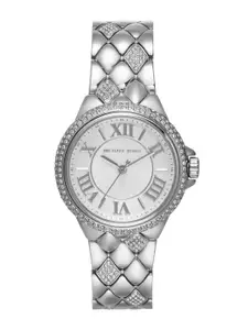 Michael Kors Women Embellished Dial & Stainless Steel Analogue Watch MK4804