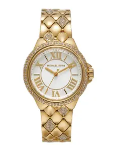 Michael Kors Women Embellished Stainless Steel Bracelet Style Analogue Watch MK4801