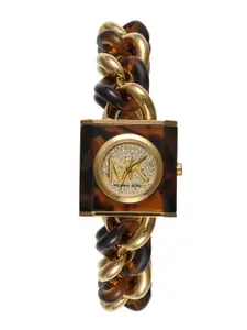 Michael Kors Women Embellished Stainless Steel Bracelet Style Straps Analogue Watch MK4808