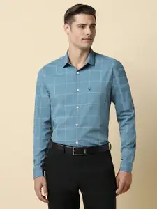 Allen Solly Men Slim Fit Windowpane Checks Opaque Checked Formal Shirt