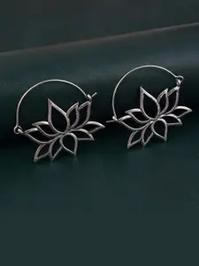 EL REGALO Oxidised Floral Drop Earrings