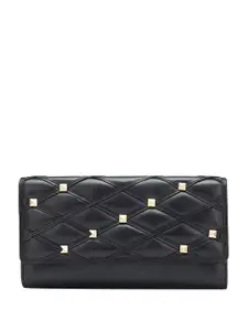 Da Milano Women Embellished Leather Three Fold Wallet