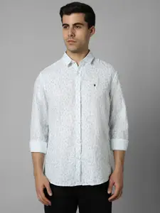 Louis Philippe Sport Slim Fit Floral Printed Spread Collar Casual Shirt