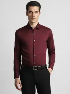 Peter England Elite Slim Fit Spread Collar Long Sleeves Formal Shirt