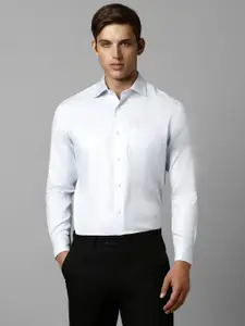 Louis Philippe Classic Fit Grid Tattersall Checked Pure Cotton Formal Shirt