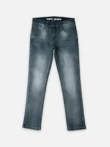 Pepe Jeans Boys Slim Fit Clean Look Heavy Fade Stretchable Jeans