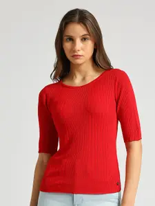 Pepe Jeans Ribbed Round Neck Top
