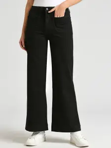 Pepe Jeans Women Wide Leg High-Rise Stretchable Jeans