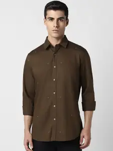 Van Heusen Sport Printed Spread Collar Long Sleeves Cotton Slim Fit Casual Shirt