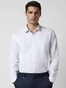 Van Heusen Slim Fit Vertical Striped Pure Cotton Formal Shirt