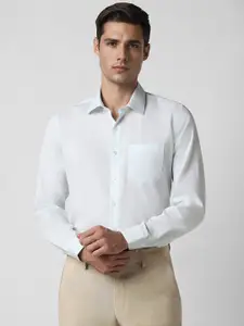 Van Heusen Slim Fit Self Design Pure Cotton Formal Shirt