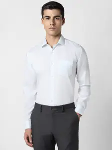 Van Heusen Textured Self Design Pure Cotton Formal Shirt