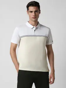 Van Heusen Flex Colourblocked Polo Collar Casual T-shirt