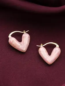 Yellow Chimes Rhodium-Plated Hoop Earrings