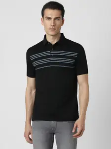 Van Heusen Striped Polo Collar T-shirt