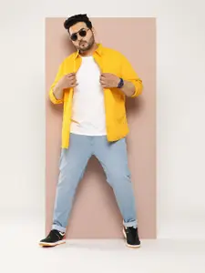 Sztori Men Plus Size Solid Regular Fit Casual Shirt