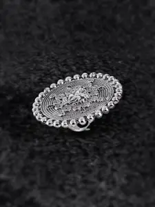 Yellow Chimes Silver-Plated Finger Ring