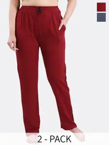 Fabme Pack of 2 Pure Cotton Lounge Pants