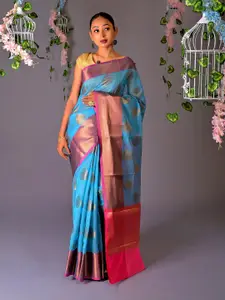 Muskan Fashion Woven Design Zari Banarasi Saree