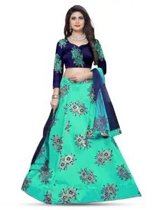 Rujave Ethnic Motifs Woven Design Semi-Stitched Lehenga & Unstitched Blouse With Dupatta