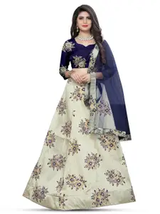 Rujave Semi-Stitched Lehenga & Unstitched Blouse With Dupatta