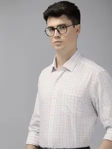 Arrow Manhattan Slim Fit Checked Pure Cotton Formal Shirt