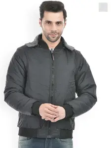 Lawman pg3 Reversible Cotton Bomber Jacket With Detachable Hood & Sleeves