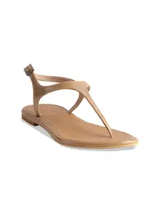 ERIDANI Open Toe T-Strap Flats