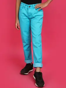V-Mart Girls Slim Fit Coloured Cotton Jeans
