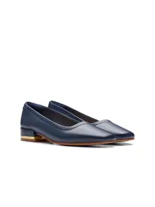 Clarks Leather Block Heeled Pumps