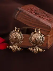 Priyaasi Gold-Plated Contemporary Stud Earrings