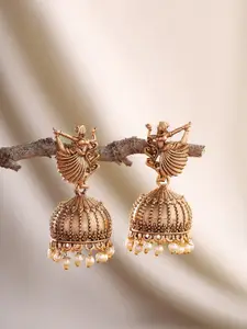 Priyaasi Gold-Plated Contemporary Jhumkas