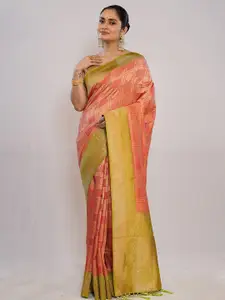AllSilks Ethnic Motifs Woven Design Zari Pure Silk Banarasi Saree