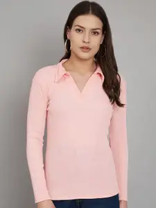 Trend Level Shirt Collar Regular Top