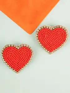 Crunchy Fashion Heart Shaped Studs Earrings