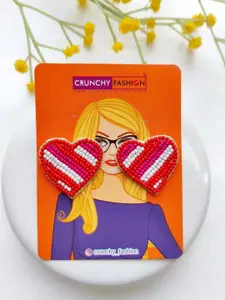 Crunchy Fashion Heart Shaped Hoop Earrings