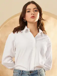 DENNISON Smart Spread Collar Oversized Casual Shirt