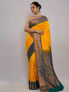 AllSilks Ethnic Motifs Woven Design Zari Pure Silk Banarasi Saree