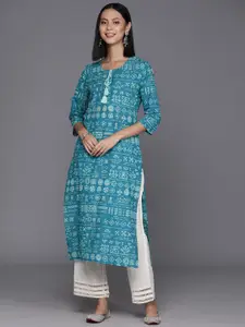 KALINI Ethnic Motifs Printed Cotton Kurta