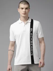 Blackberrys Striped Polo Collar Slim Fit T-shirt