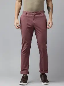 Blackberrys Men Slim Fit Low-Rise Trousers