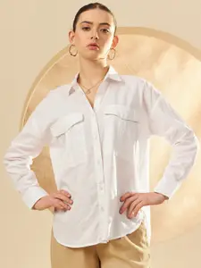 DENNISON Smart Oversized Cotton Casual Shirt