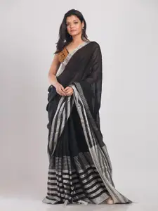 Angoshobha Woven Design Zari Pure Linen Saree