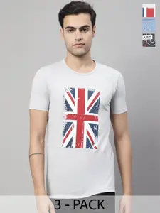 MACK JONNEY Pack of 3 Printed Cotton T-shirts